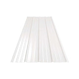 Falken Design Polyester White Ribbed Metal Roof Panel 38" x 96" x 26 GA - Durable - Set of 10