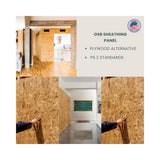 Wood-Tone osb sheathing 12 x 18 x 3/4 inch