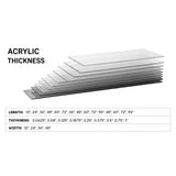 Clear Acrylic Sheet 48 x 48 x 1 Inch