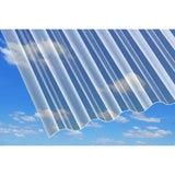 Clear corrugated polycarbonate sheet 18 x 24 x 1/16 inch with corrugated profile