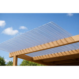 Clear corrugated polycarbonate sheet 18 x 24 x 1/16 inch with corrugated profile