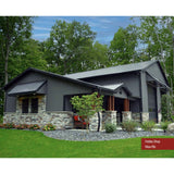 Falken Design Galvalume Plus Ribbed Metal Roof Panel 38" x 96" x 26 GA - Durable and Weather-Resistant — set of 2