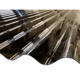 Bronze corrugated polycarbonate sheet 12 x 18 x 1/16 inch with corrugated profile