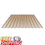 Corrugated Polycarbonate Roofing Sheet - Bronze - 0.047" x 48" x 96"