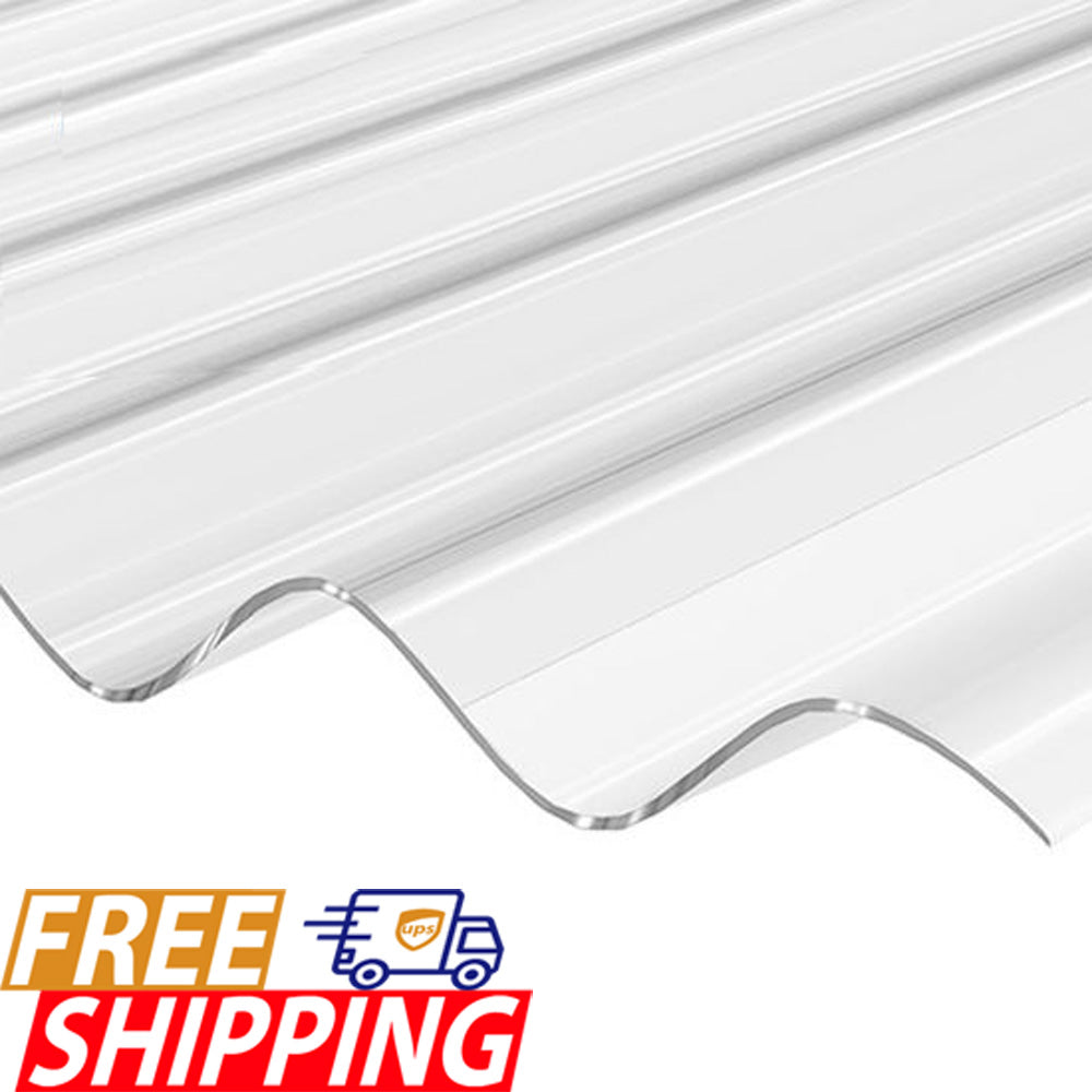Corrugated Polycarbonate Roofing Sheet Clear 0.047 x 48" x 96