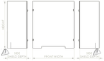 COVID-19 - 3-sided / U Shaped  - Plexiglass  Sneeze Guard for Desk With Stands