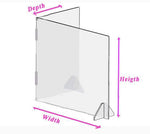 COVID-19  - 2-sided - L Shape -  Plexiglass  Sneeze Guard With Stands