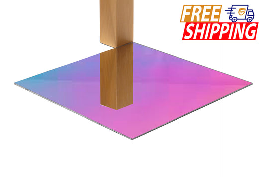 Acrylic Sheet - Mirror Iridescent Glossy Transparent Radiant  - 1/8 inch thick