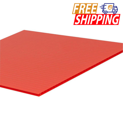 Whole Coroplast Board - Orange - 3/16 inch thick