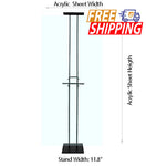 COVID-19 - Protective Large Stand - with Floor Stand and Plexiglass (60" or 70") sneeze guard