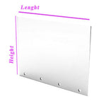 COVID-19 - Protective Panel - with 4 mounting holes | Plexiglass  sneeze guard